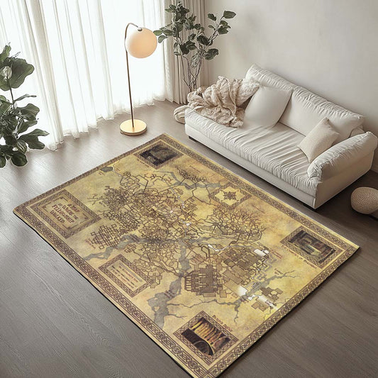 A Map Of Where The Fellowship Walked The Lord Of The Rings Rug