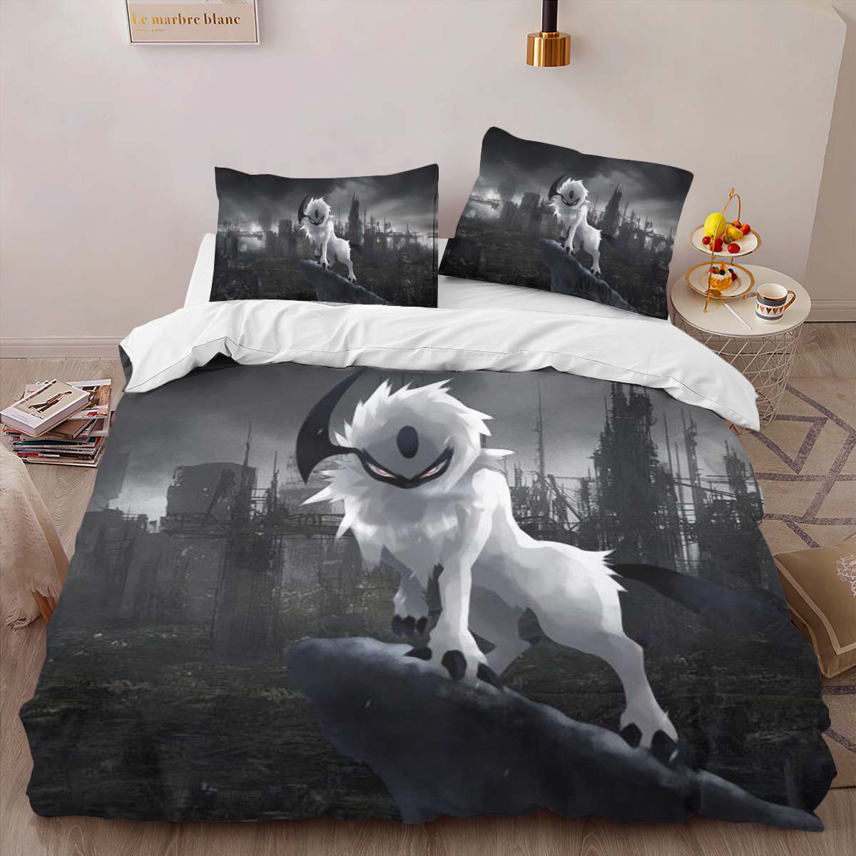 Absol Pokemon in Apocalypse Duvet Cover 2