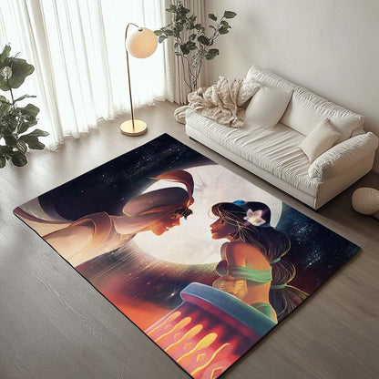 Aladdin And Jasmin Princess Disney Rug