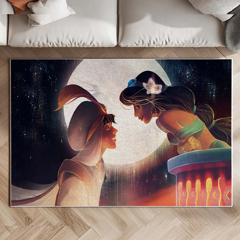Aladdin And Jasmin Princess Disney Rug 2