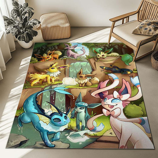 All Eevee Evolutions Pokemon 1007 Rug