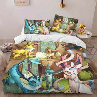 All Eevee Evolutions Pokemon 1007 Duvet Cover 2