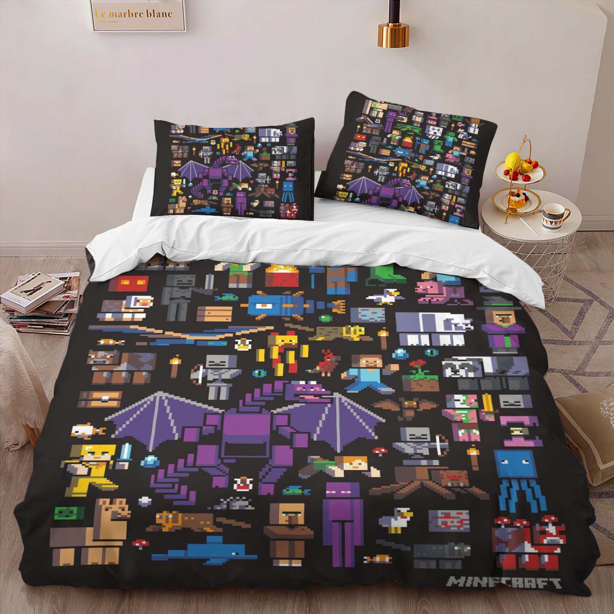 All Minecraft Characters Duvet Cover 2