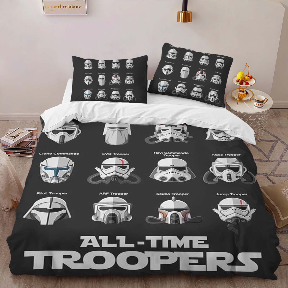 All Time Troopers Helmet Star Wars Duvet Cover 2