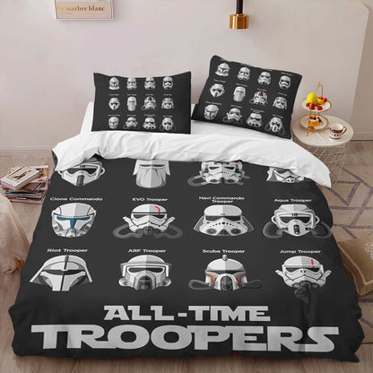 All Time Troopers Helmet Star Wars Duvet Cover 2