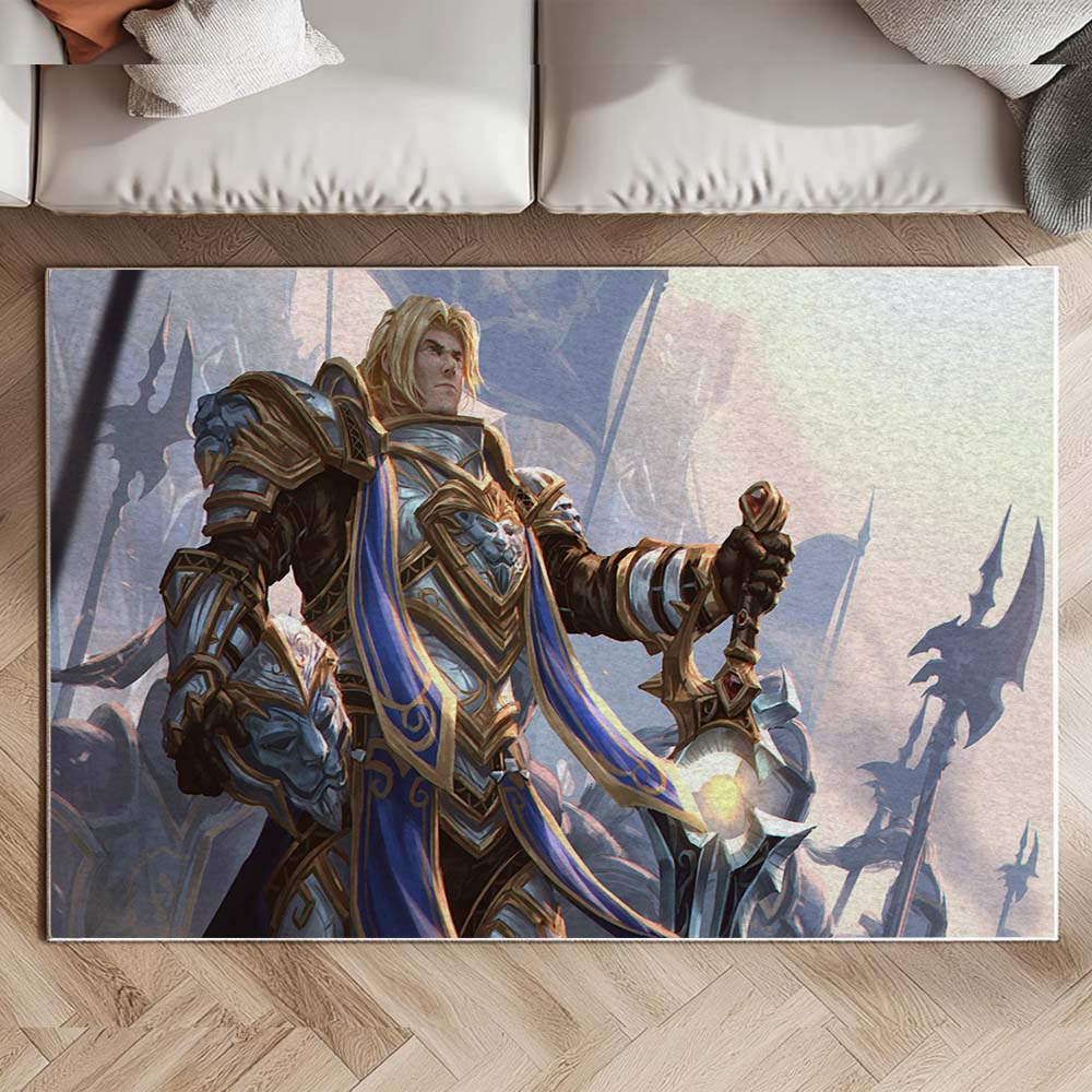 Anduin Wrynn The Alliance Army World of Warcraft WOW Battle For Azeroth Rug 2
