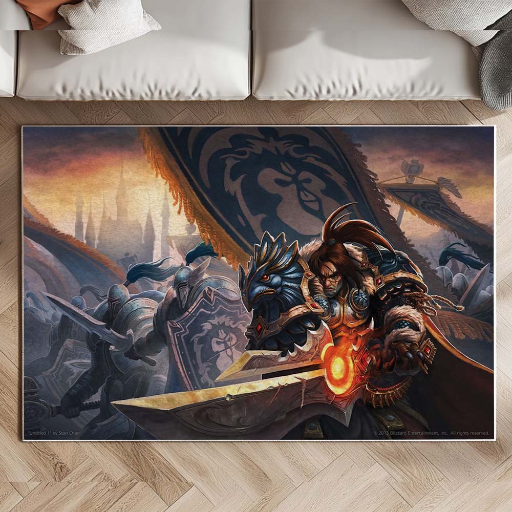 Anduin Wrynn The Alliance Army World of Warcraft WOW Fight Rug 2