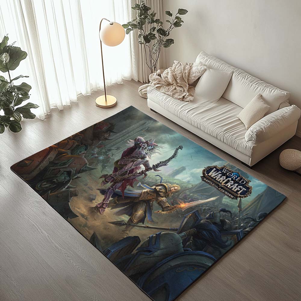 Anduin Wrynn The Alliance Sylvanas Windrunner Horde World of Warcraft Battle for Azeroth Rug