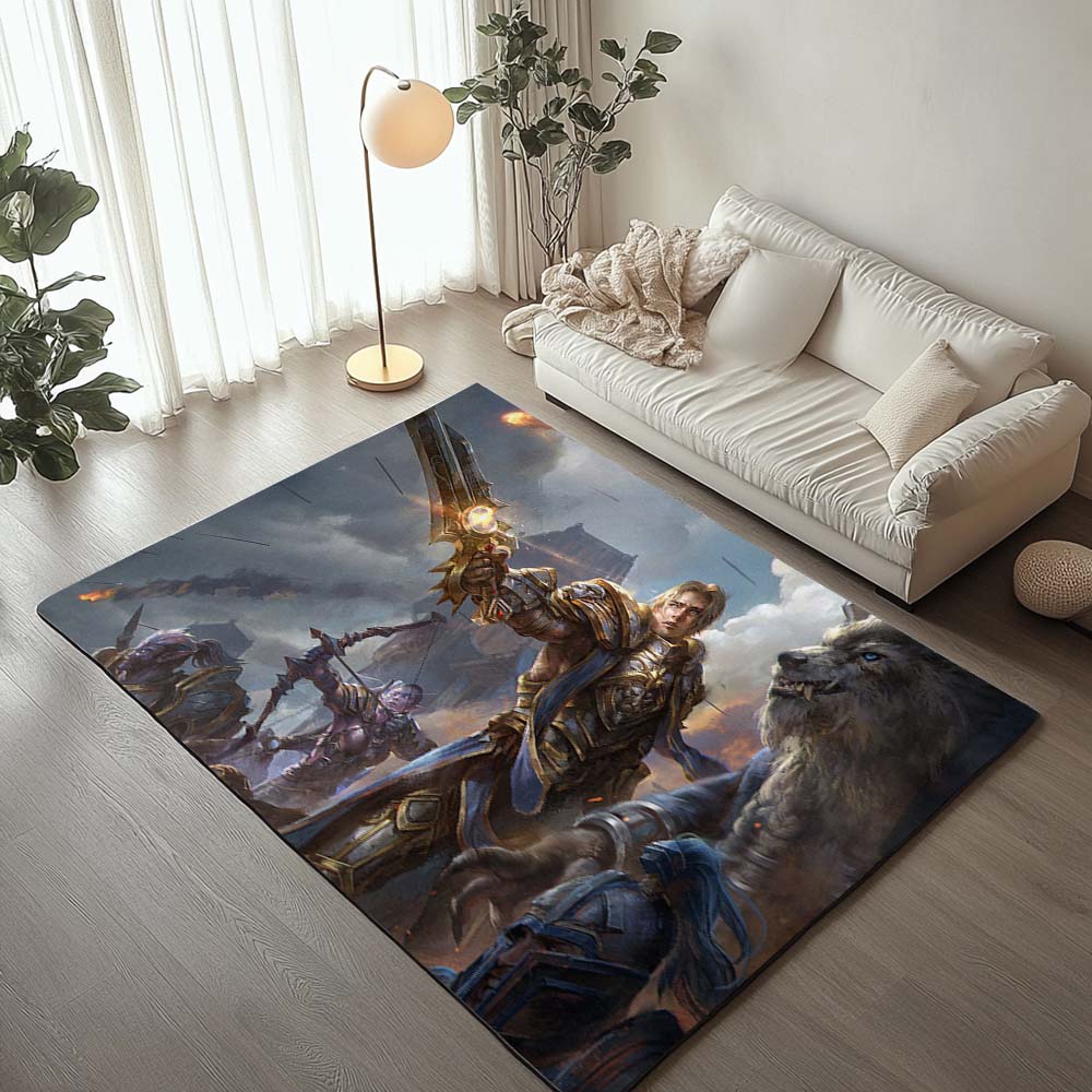 Anduin Wrynn Wolf The Alliance Army World of Warcraft WOW Rug