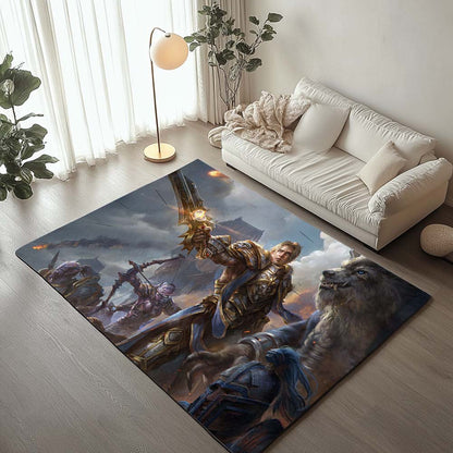 Anduin Wrynn Wolf The Alliance Army World of Warcraft WOW Rug