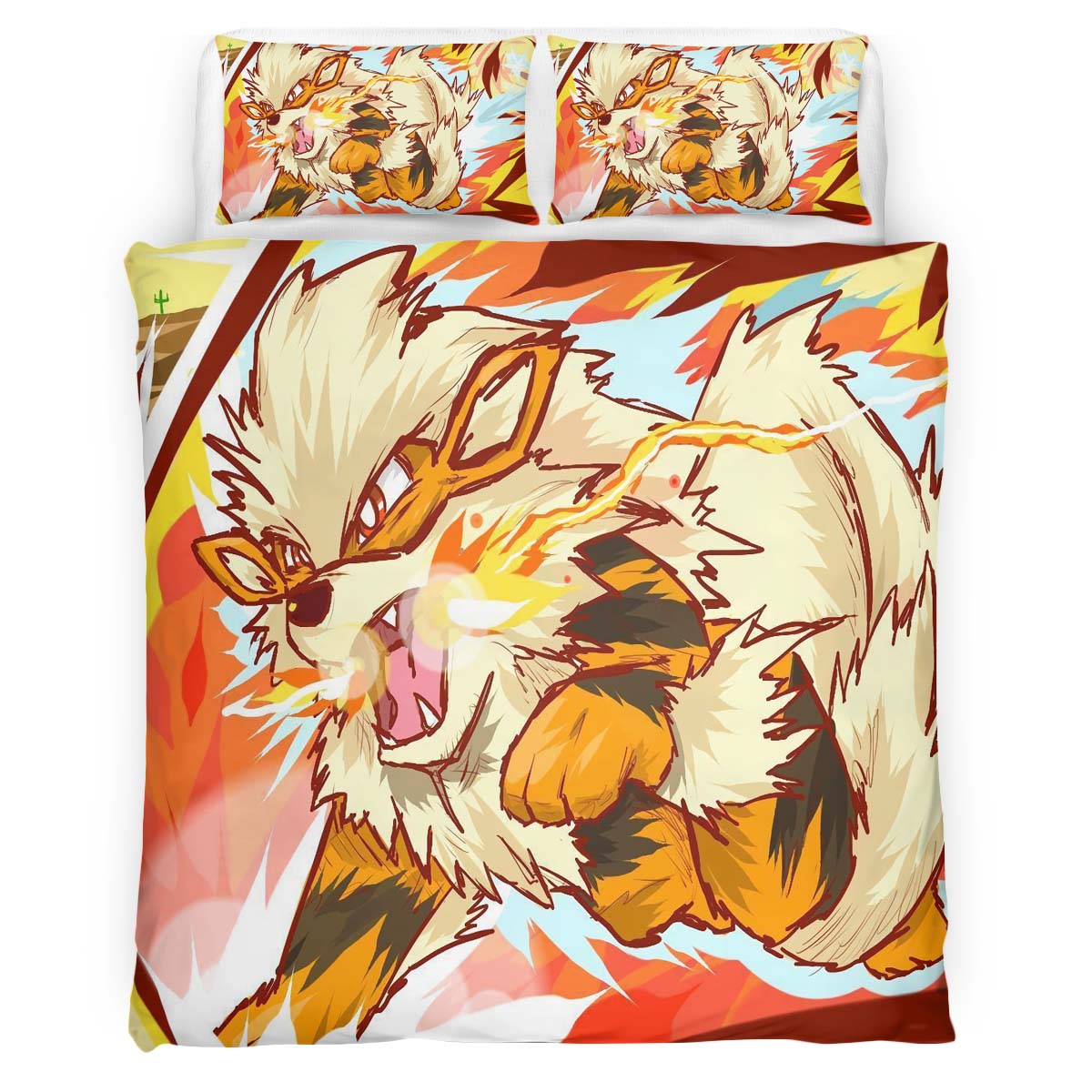 Arcanine Pokemon The Legend Duvet Cover