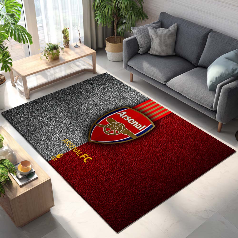 Arsenal FC Premier League Red Background Rug 2