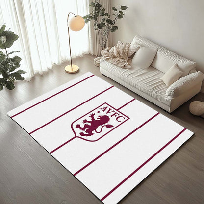 Aston Villa FC 1874 AVFC Football Club White Red Rug