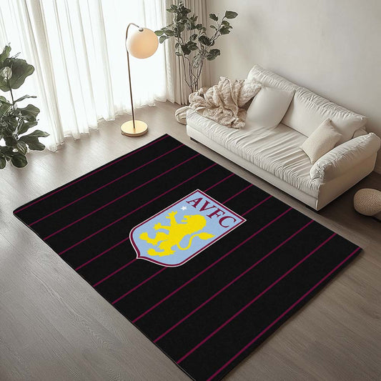 Aston Villa FC 1874 Football Club Black Red Rug