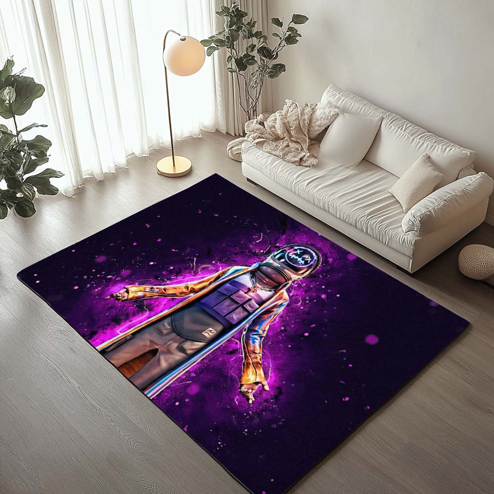 Astro Jack violet neon lights Fortnite Skin Rug
