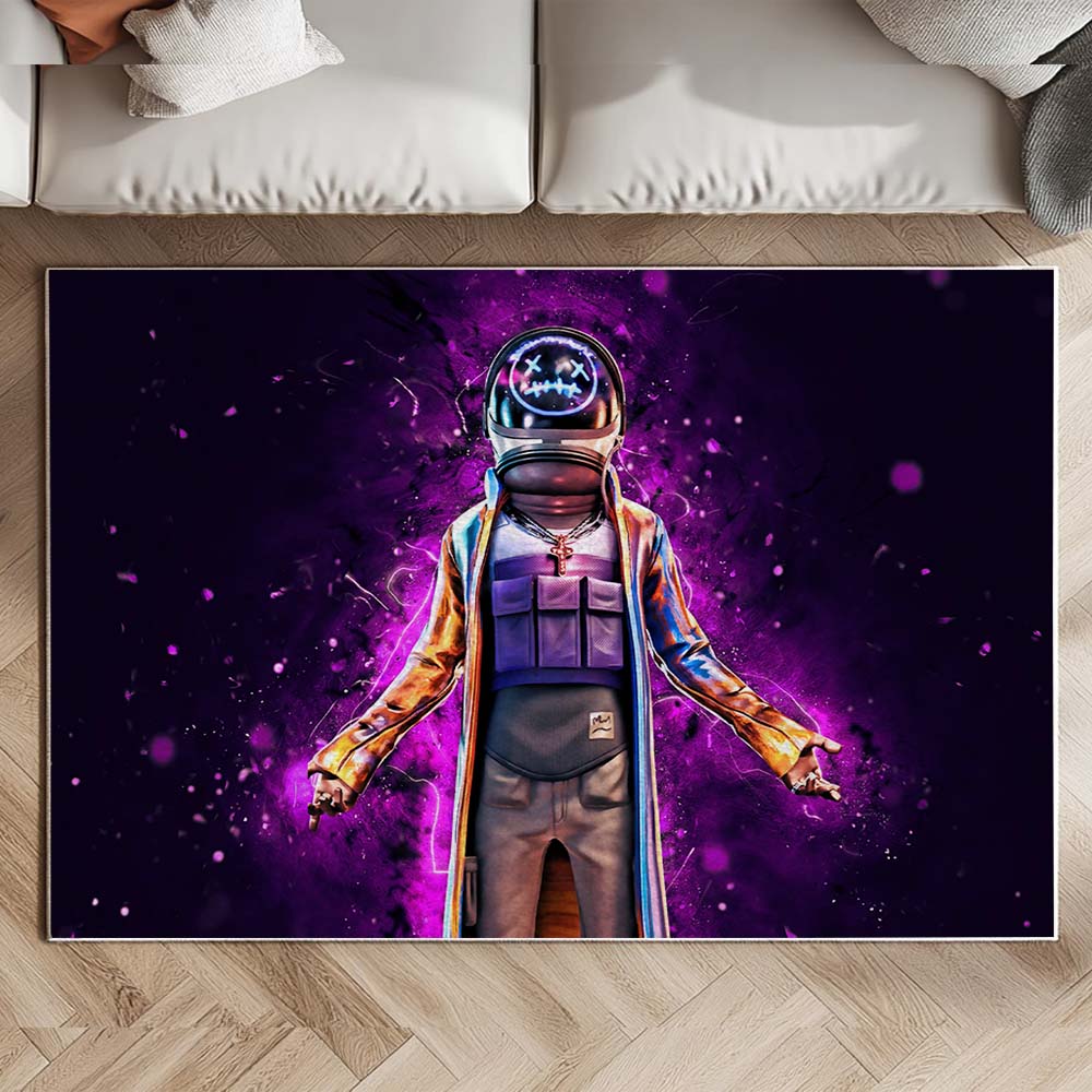 Astro Jack violet neon lights Fortnite Skin Rug 2