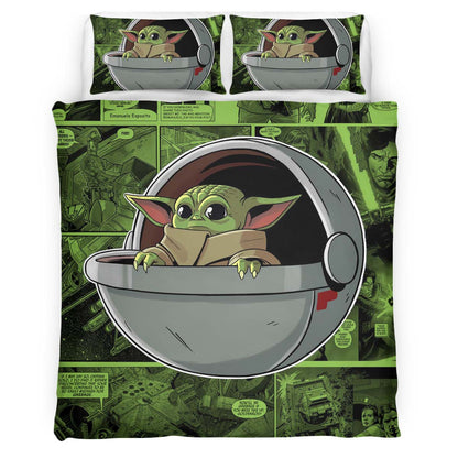 Baby Yoda Grogu Star Wars The Mandalorian Duvet Cover