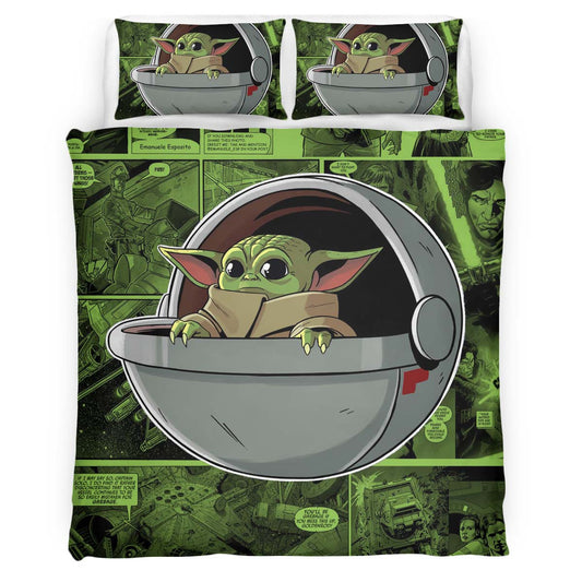 Baby Yoda Grogu Star Wars The Mandalorian Duvet Cover