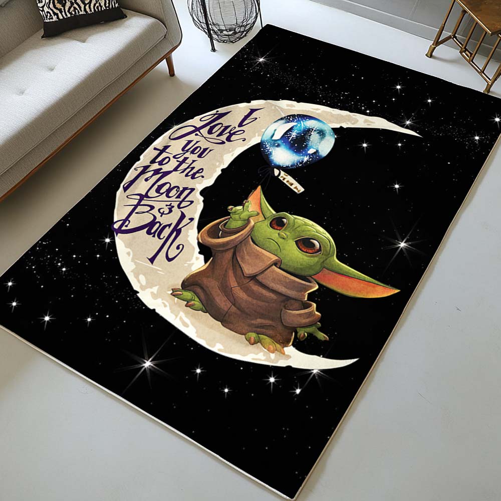 Baby Yoda I Love You To The Moon And back Rug 2