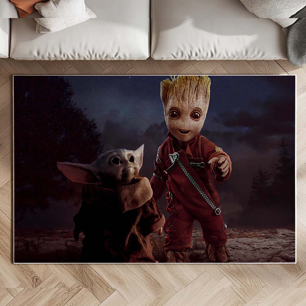 Baby Yoda and Groot Rug 2