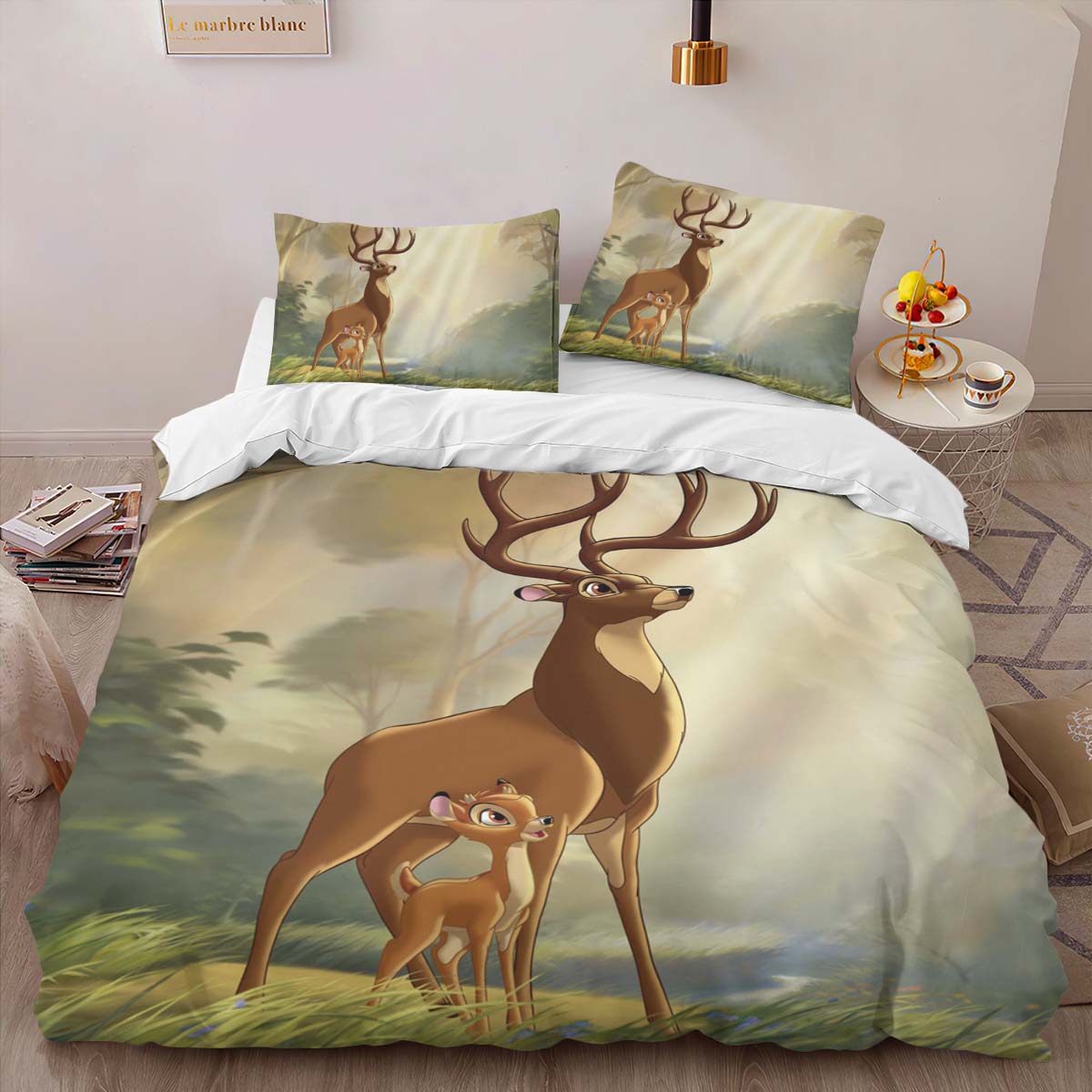 Bambi and His Father Duvet Cover 2