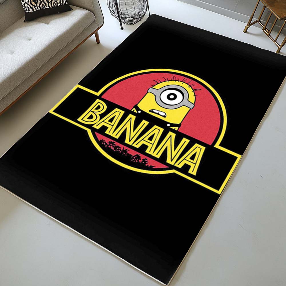 Banana Minions Jurassic Park Rug
