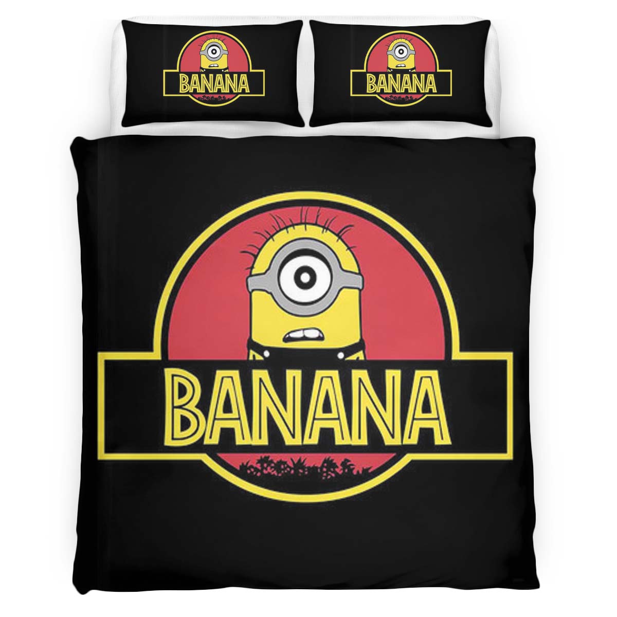 Banana Minions Jurassic Park Duvet Cover