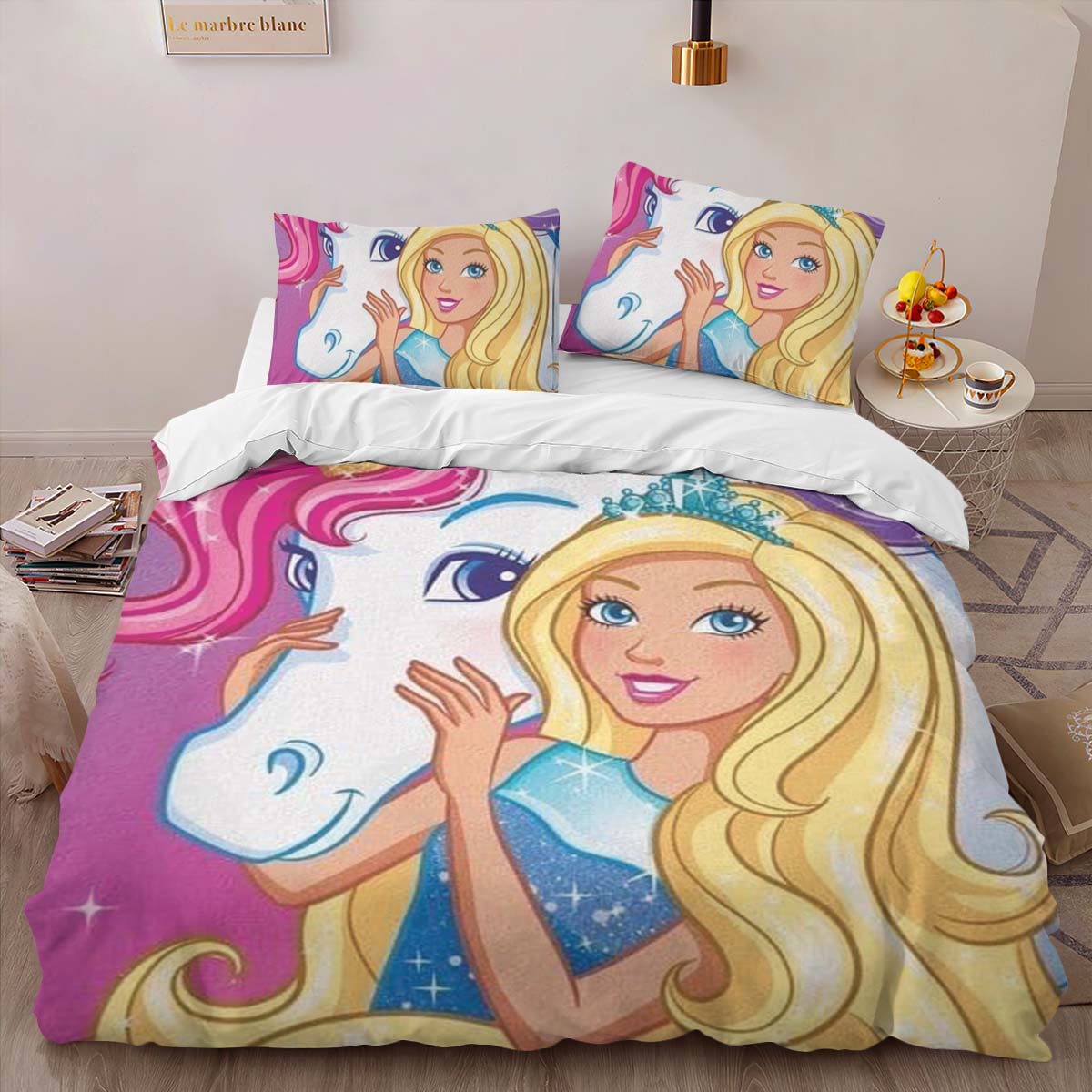 Barbie and Unicorn Duvet Cover 2