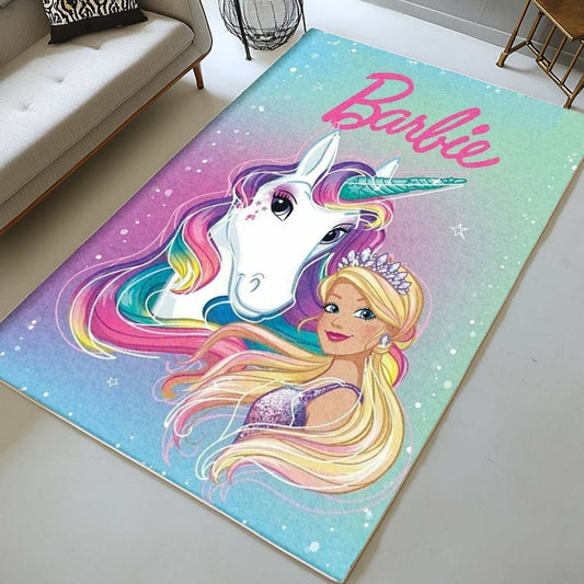 Barbie and Unicorn 2 Rug