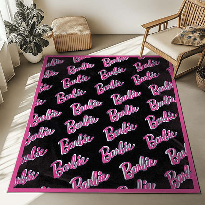 Barbie icon black pink Rug 2