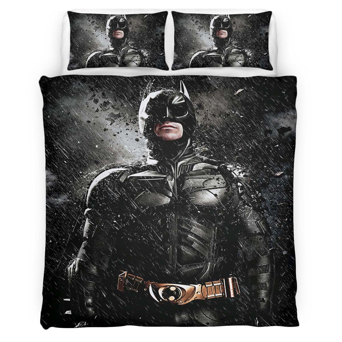 Batman Dark Night In Rain Duvet Cover