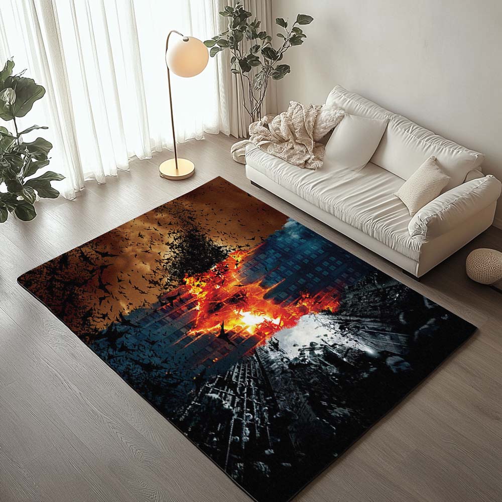 Batman Fire Sky Rug
