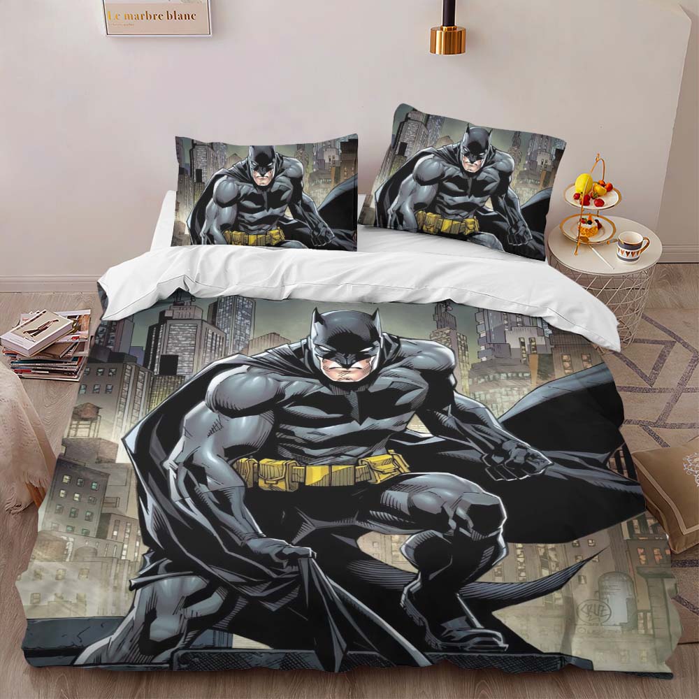 Batman Hero in dark night 01 Duvet Cover 2
