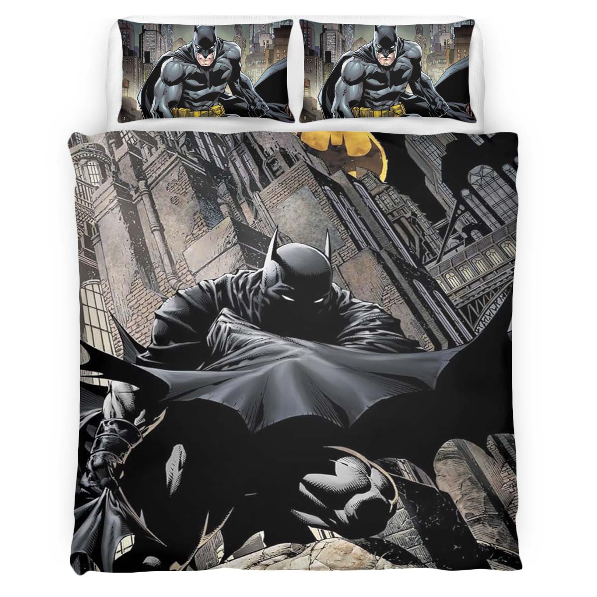 Batman Hero in dark night 02 Duvet Cover