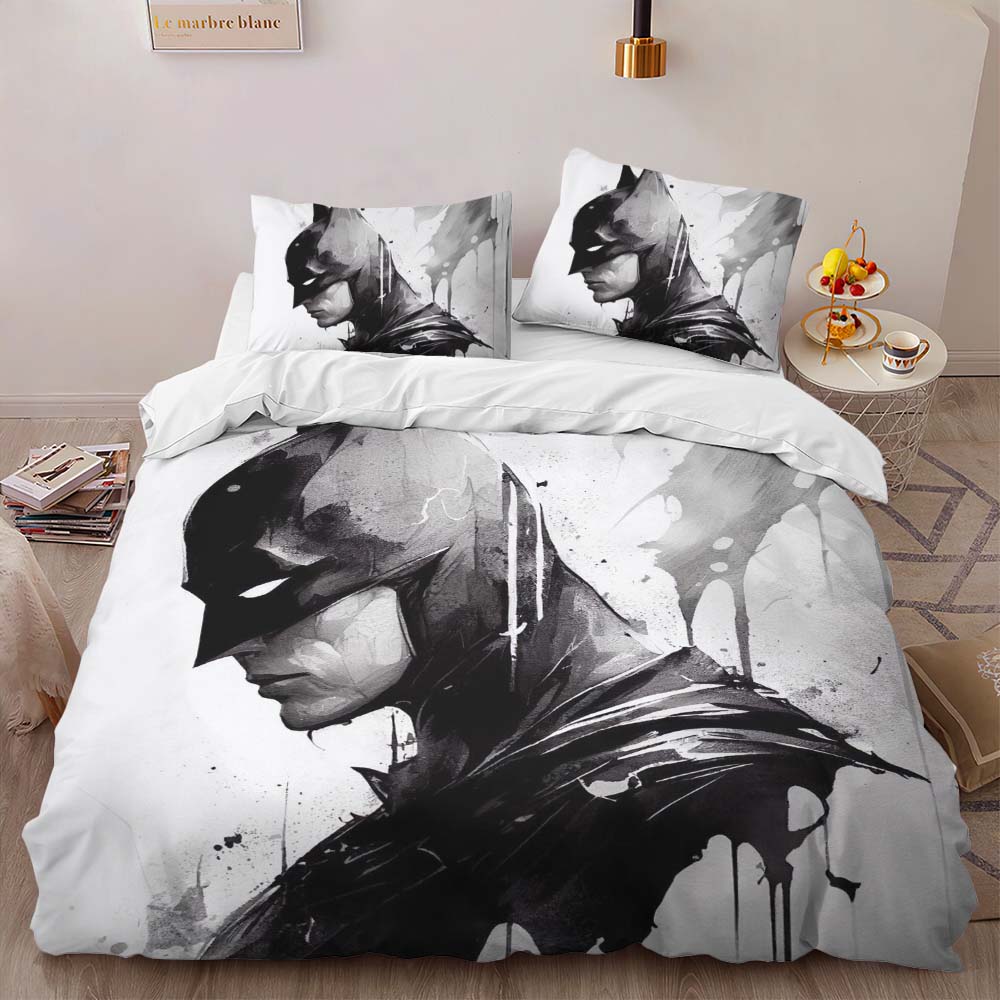 Batman Hero in dark night 040 Duvet Cover 2