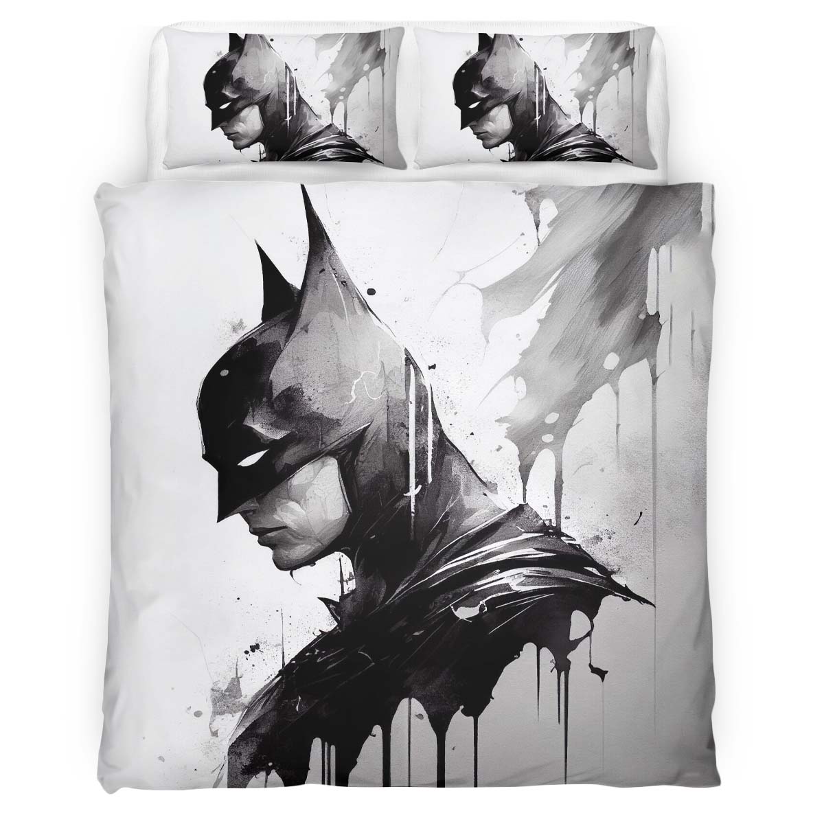 Batman Hero in dark night 040 Duvet Cover