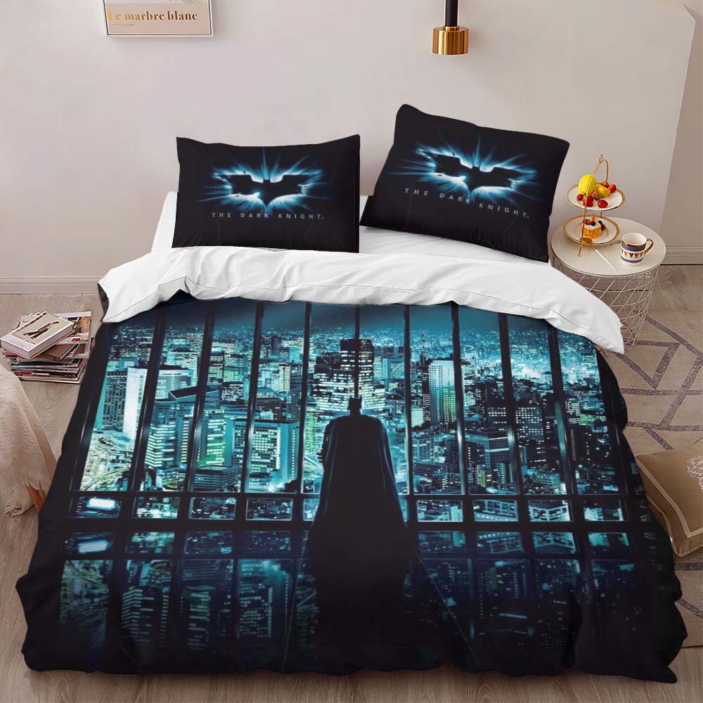 Batman Hero in dark night 9 Duvet Cover 2