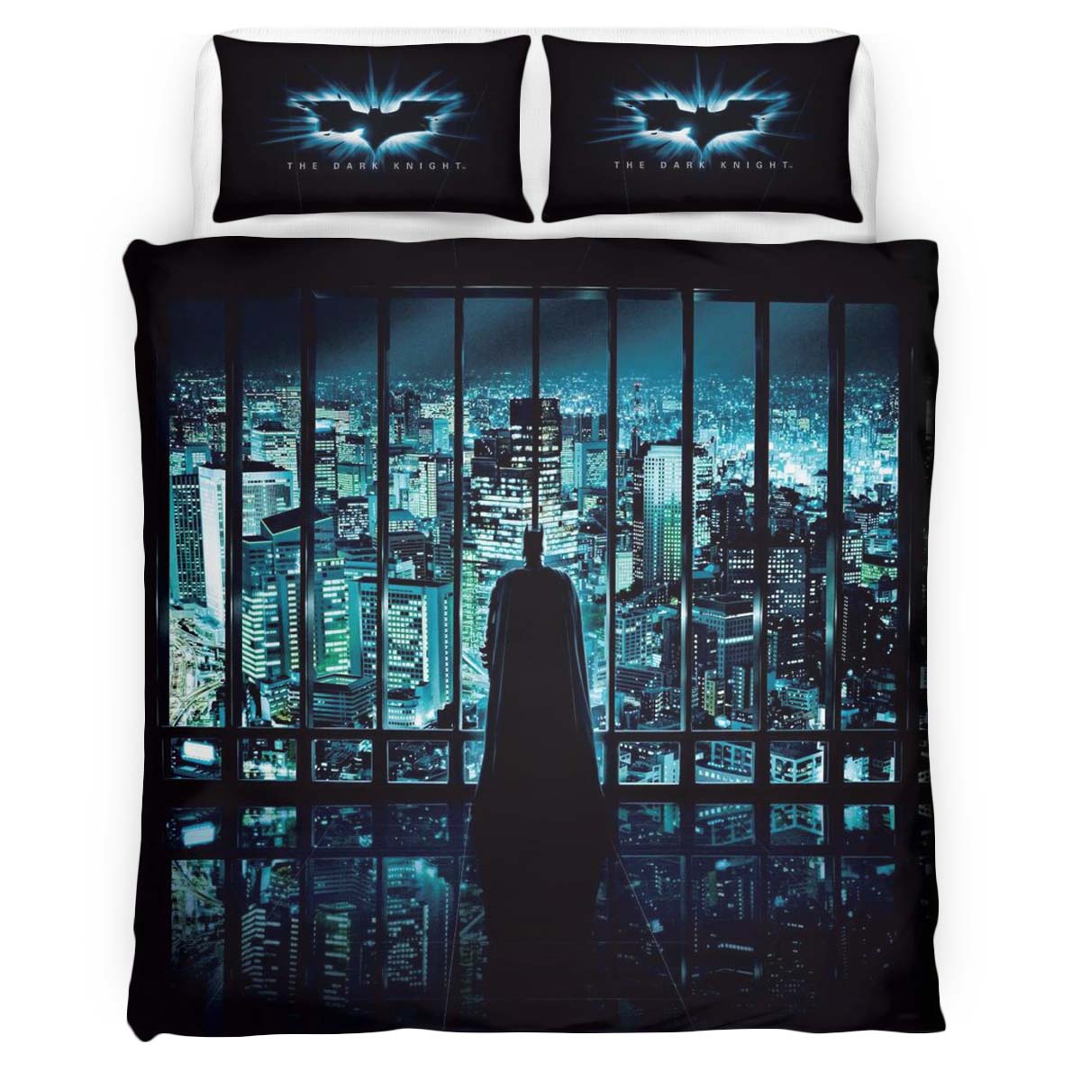Batman Hero in dark night 9 Duvet Cover