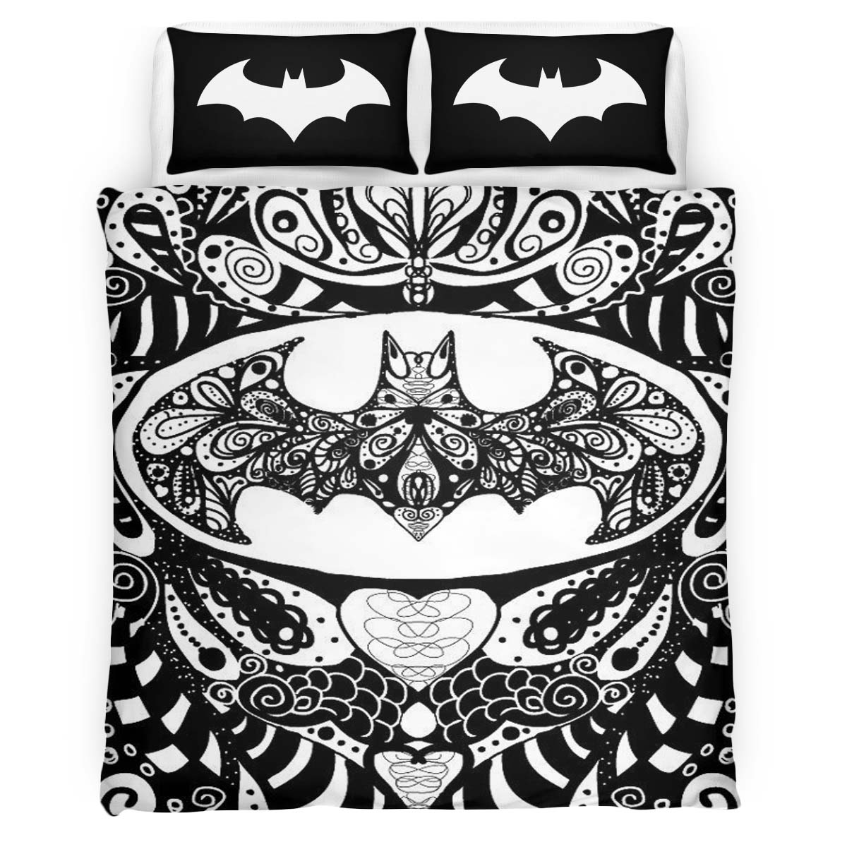 Batman Mandala Style DC Comics Duvet Cover