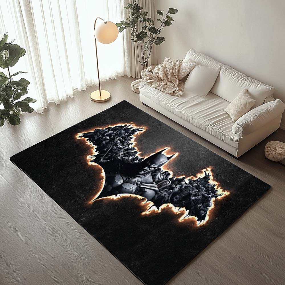 Batman and the villain Rug