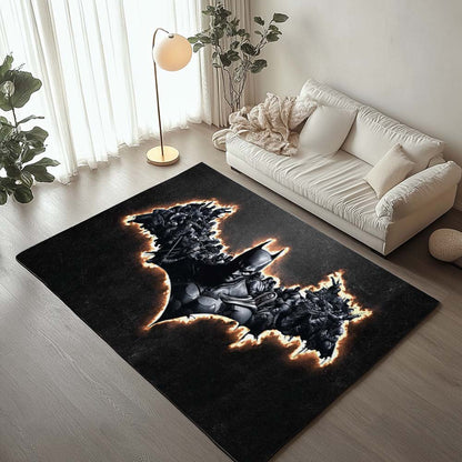 Batman and the villain Rug