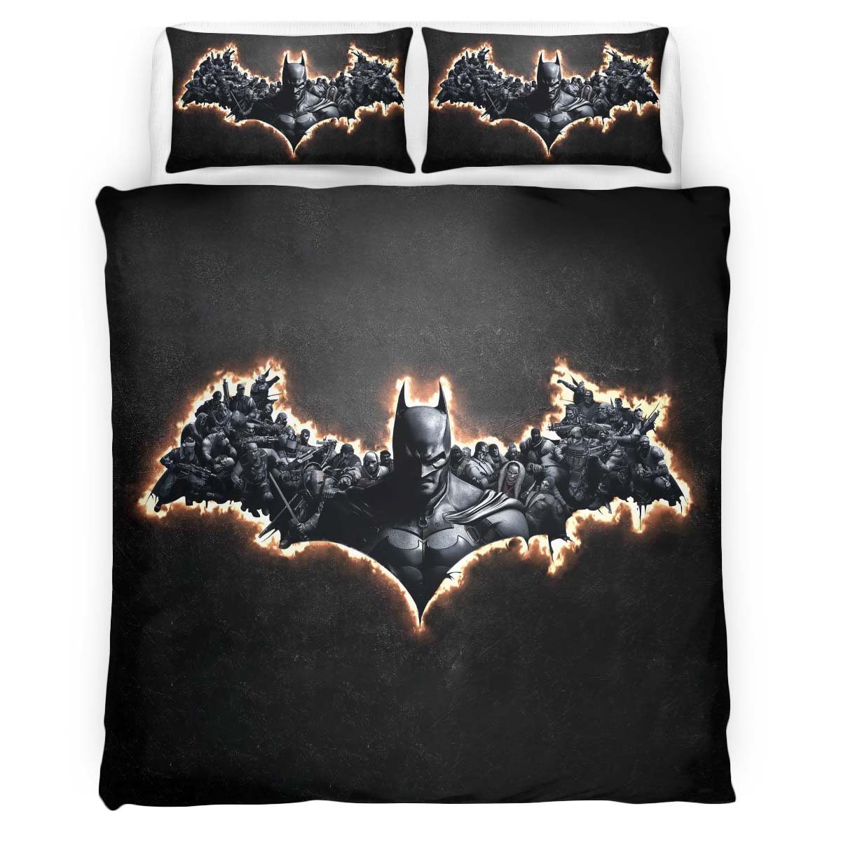 Batman and the villain Duvet Cover