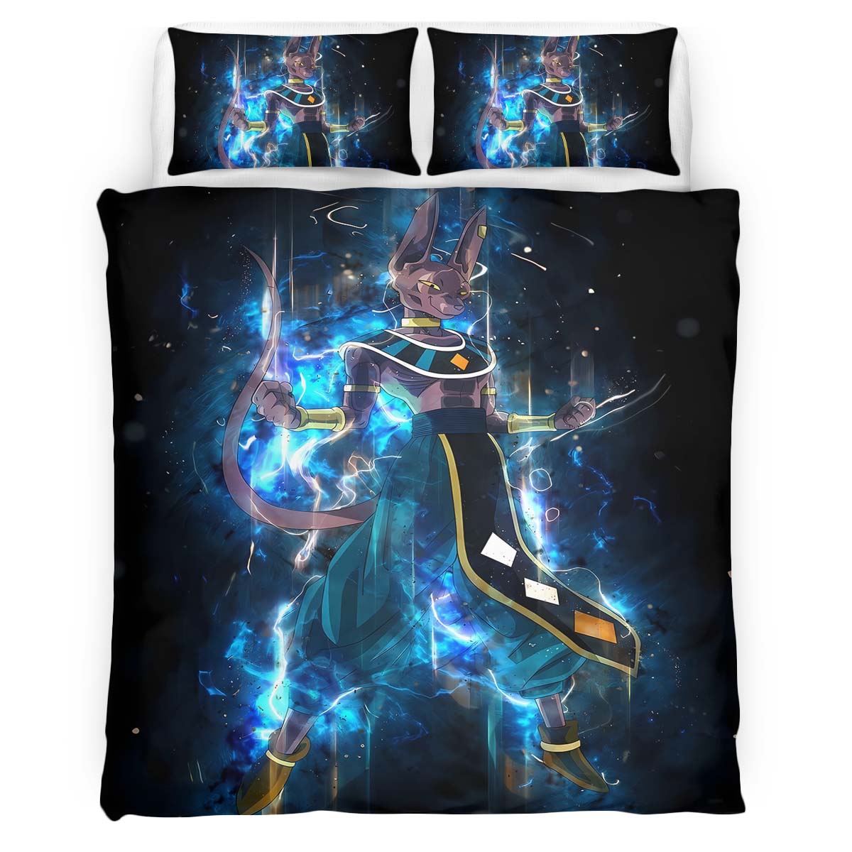 Beerus God of Destruction Dragon Ball x Fortnite Duvet Cover
