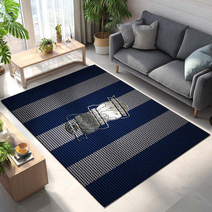 Birmingham City FC EFL Championship Blue And White Metal Mesh Rug 2