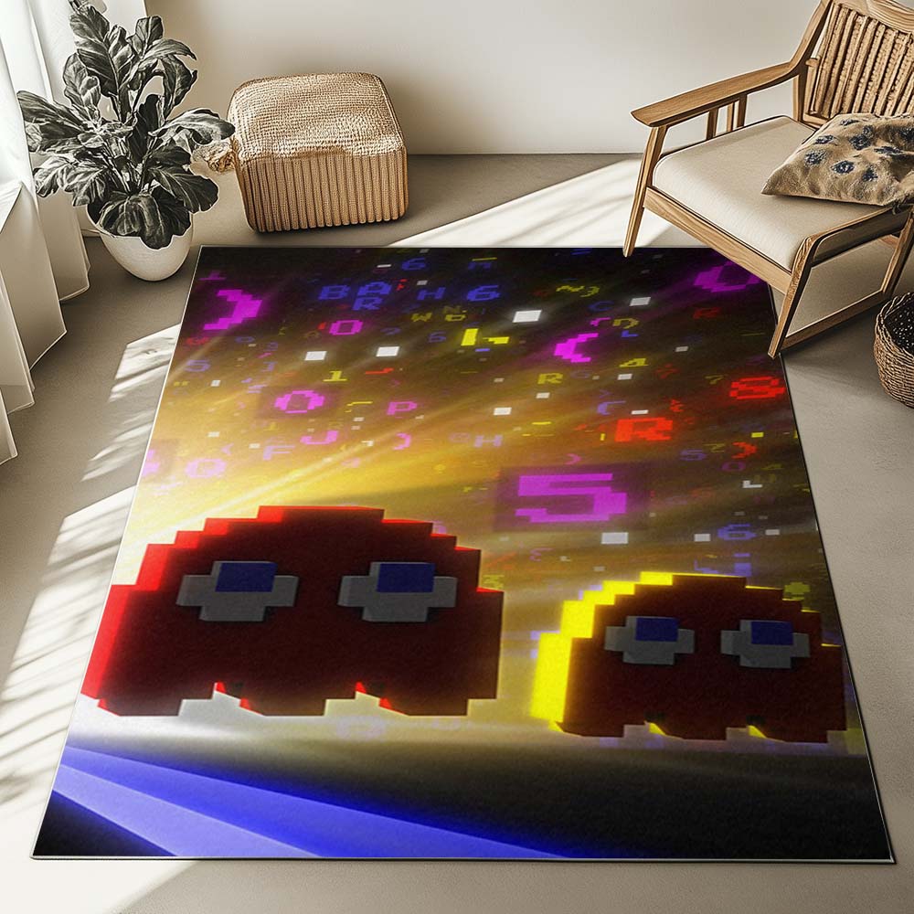 Blinky and Clyde Ghost Pacman Game Rug