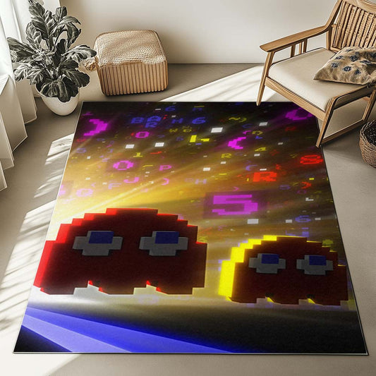 Blinky and Clyde Ghost Pacman Game Rug