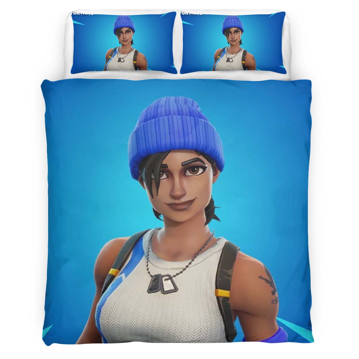 Blue Team Leader Skin Fortnite 3 Duvet Cover