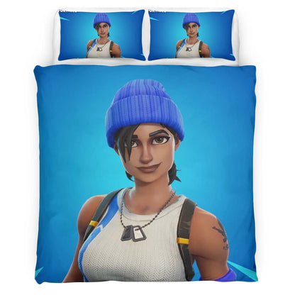 Blue Team Leader Skin Fortnite 3 Duvet Cover