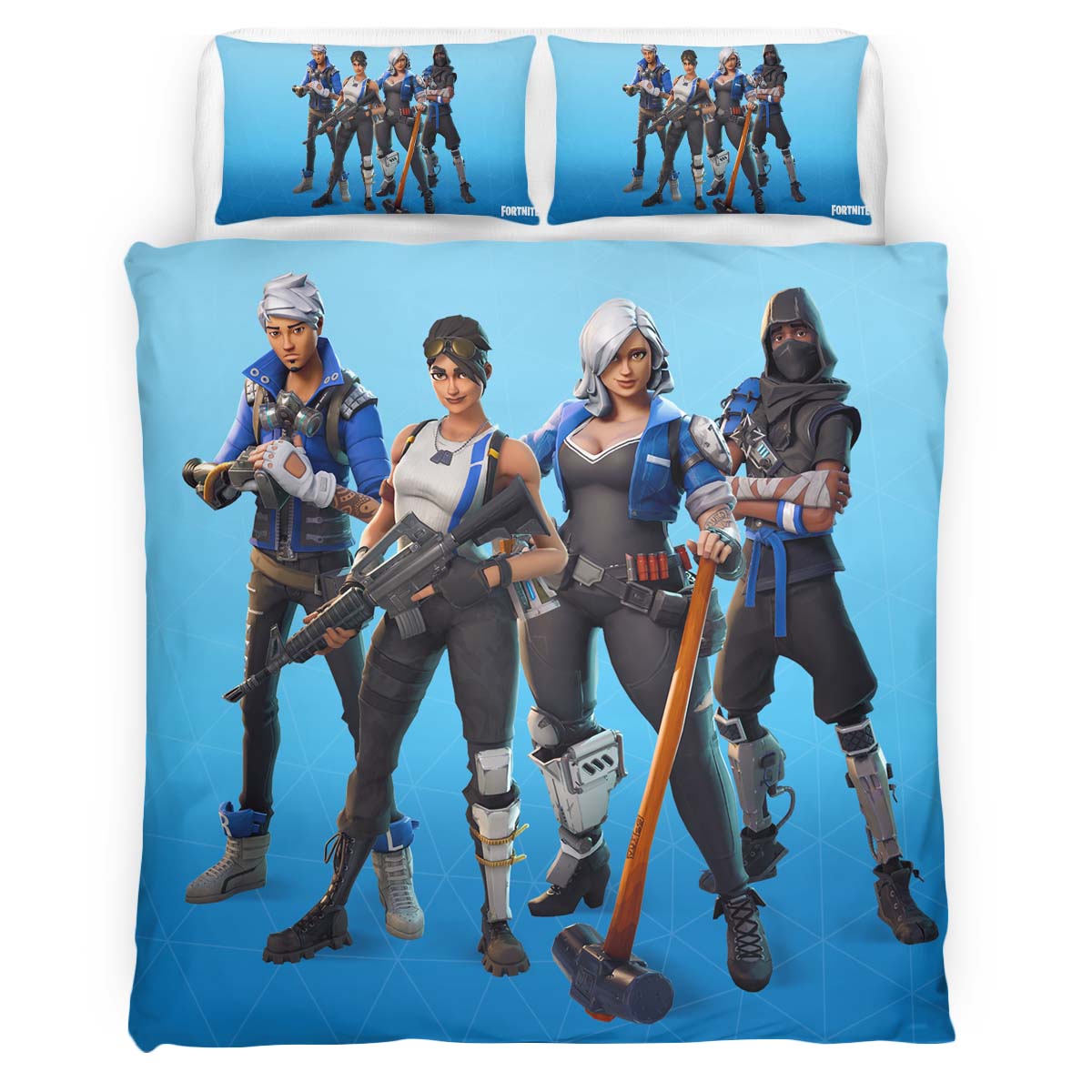 Blue Team Leader Skin Fortnite 4 Duvet Cover