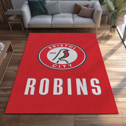 Bristol City FC EFL Championship Red Background 01 Rug 2